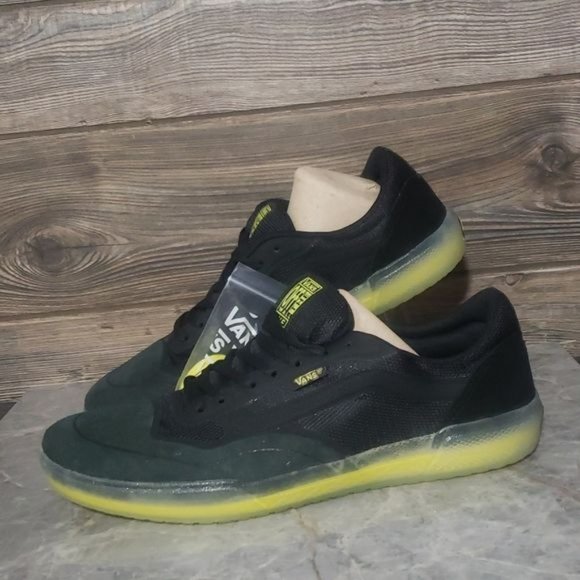 Vans Shoes New Vans Ave Pro Black Neon Yellow Highlighter Skate